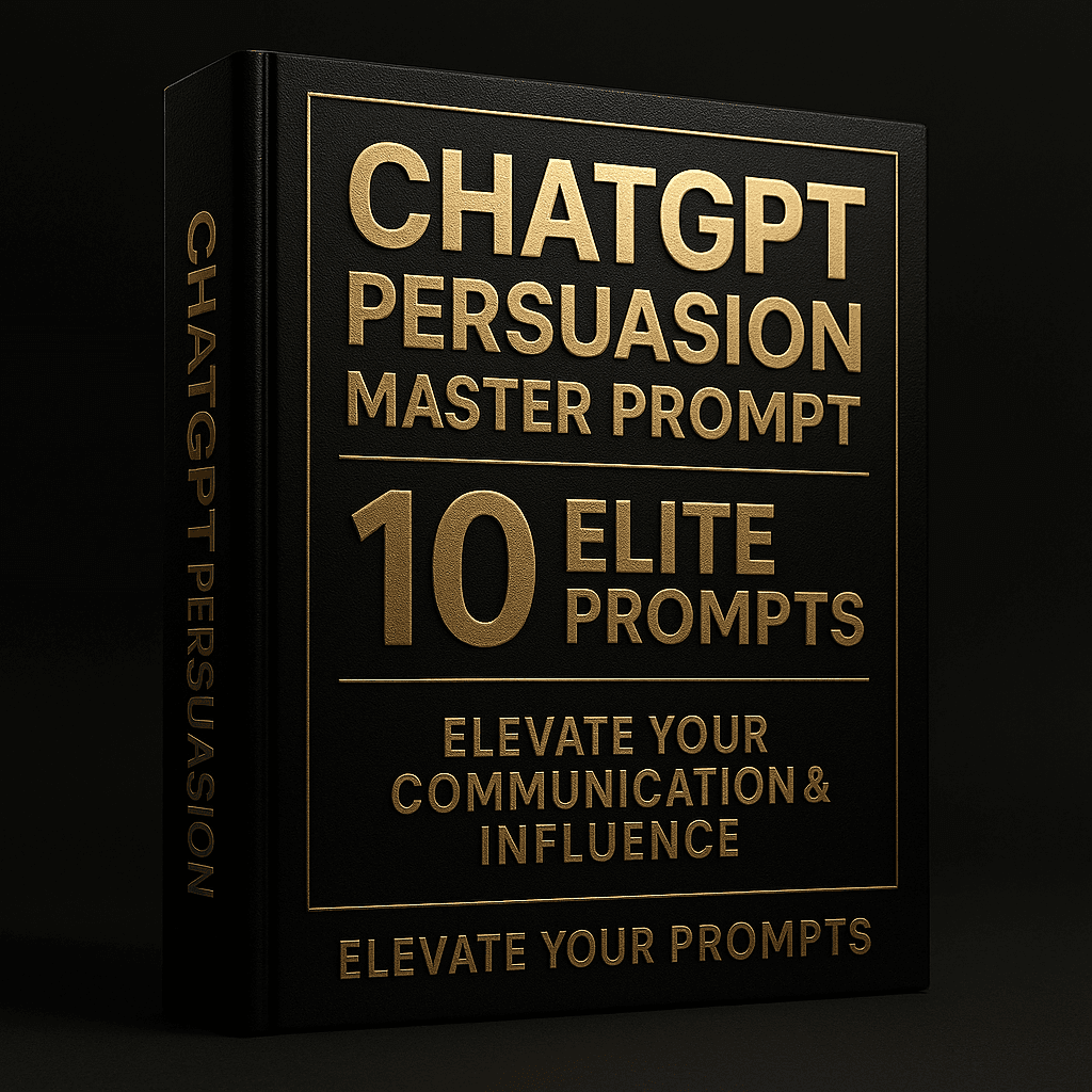 THE CHATGPT PERSUASION MASTER PROMPT PACK: 10 Elite Prompts Designed to Elevate Your Influence, Messaging, and Impact!