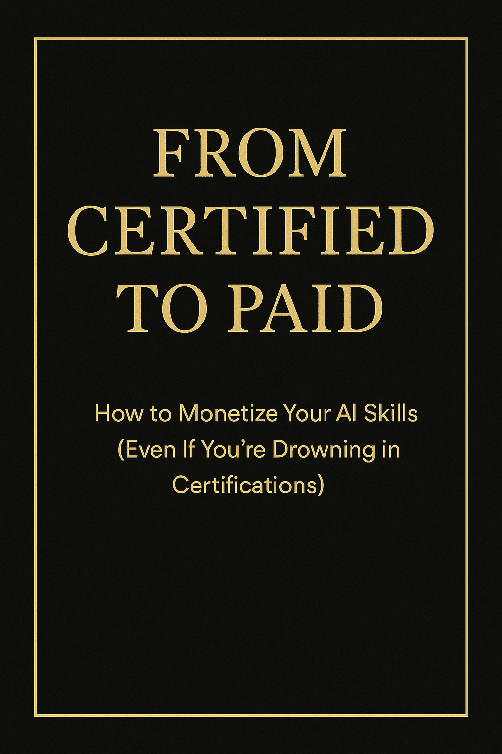 FROM CERTIFIED TO PAID: How to Stop Collecting AI Certifications and Start Monetizing Your Skills