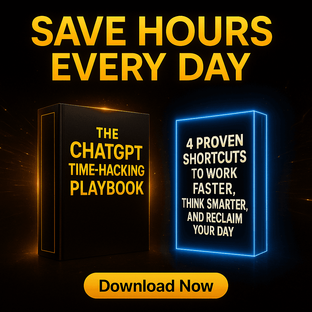The ChatGPT Time-Hacking Playbook: Work Faster. Think Clearer. Reclaim Your Day — Using AI as Your Personal Accelerator.
